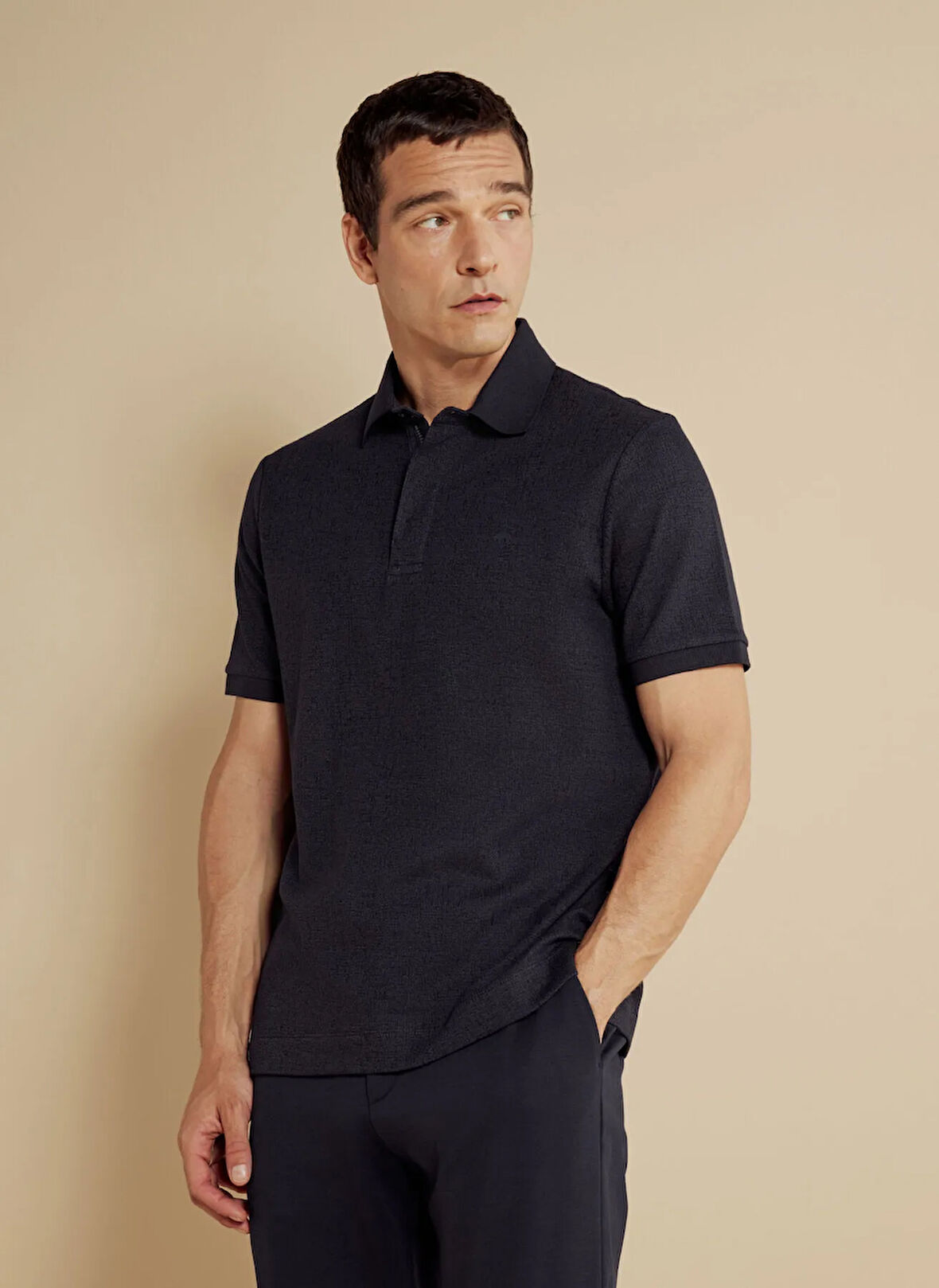 Brooks Brothers Polo Yaka Lacivert Erkek T-Shirt BBSS25MTS013