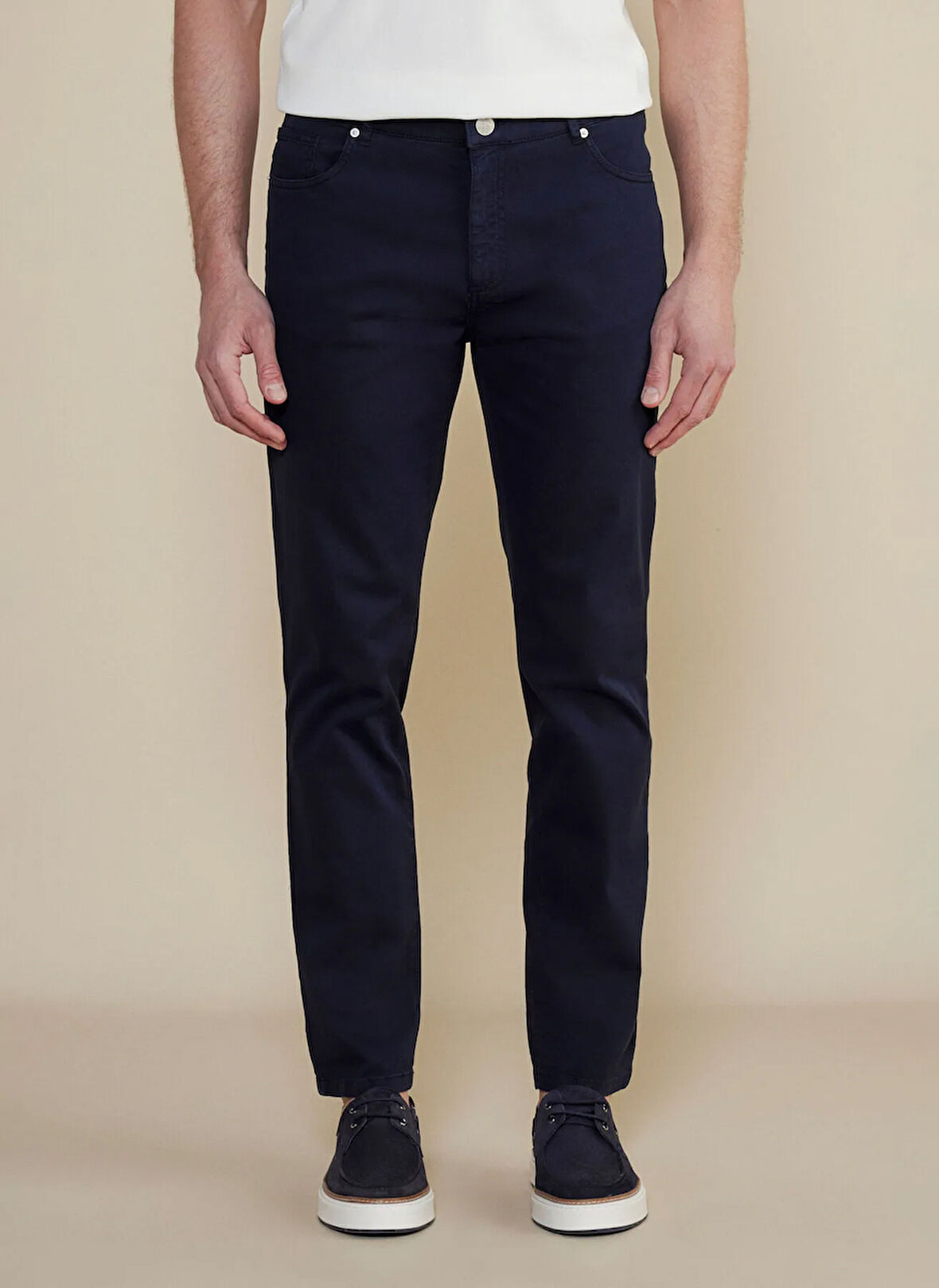 Brooks Brothers Normal Bel Düz Paça Standart Lacivert Erkek Pantolon BBSS25MPT005