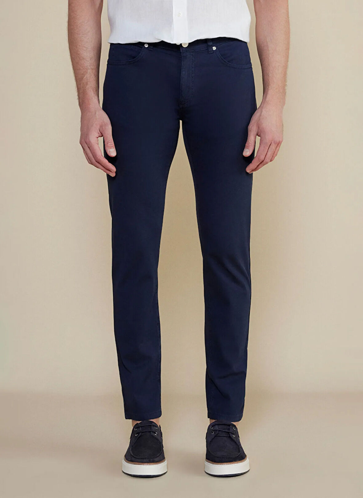Brooks Brothers Normal Bel Düz Paça Standart Lacivert Erkek Pantolon BBSS25MPT010