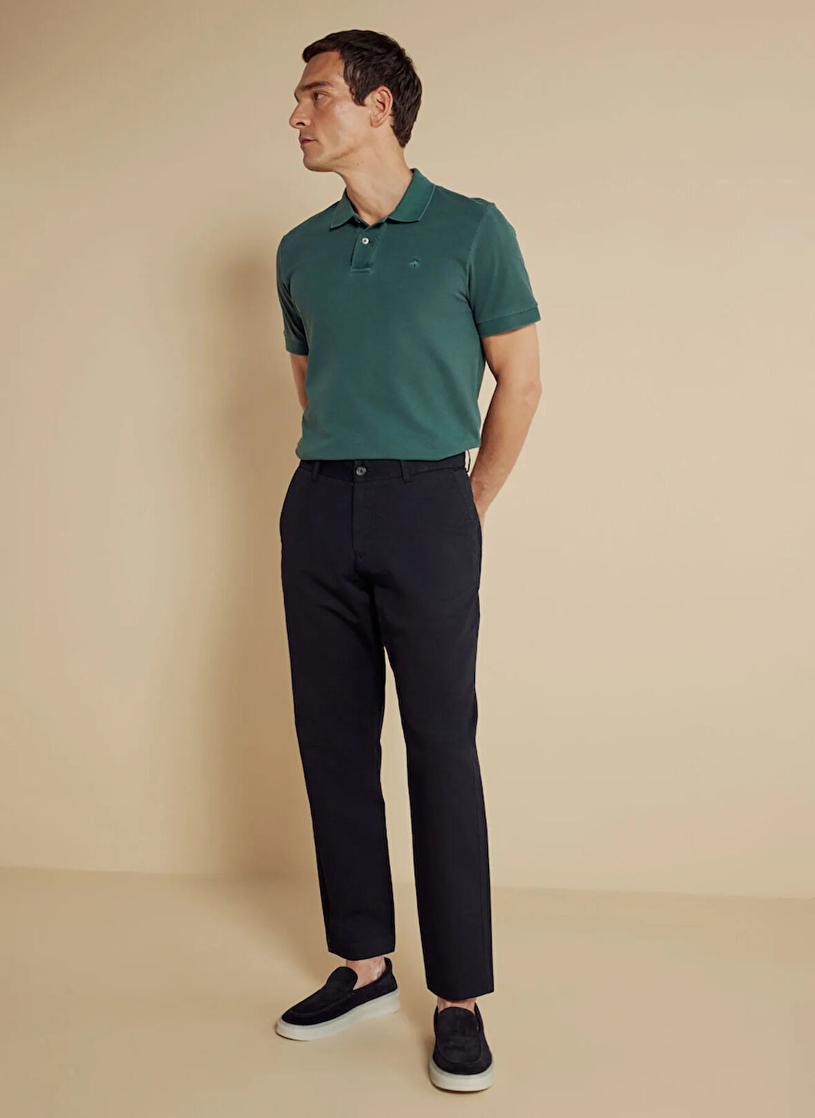 Brooks Brothers Normal Bel Düz Paça Standart Lacivert Erkek Pantolon BBSS25MPT011