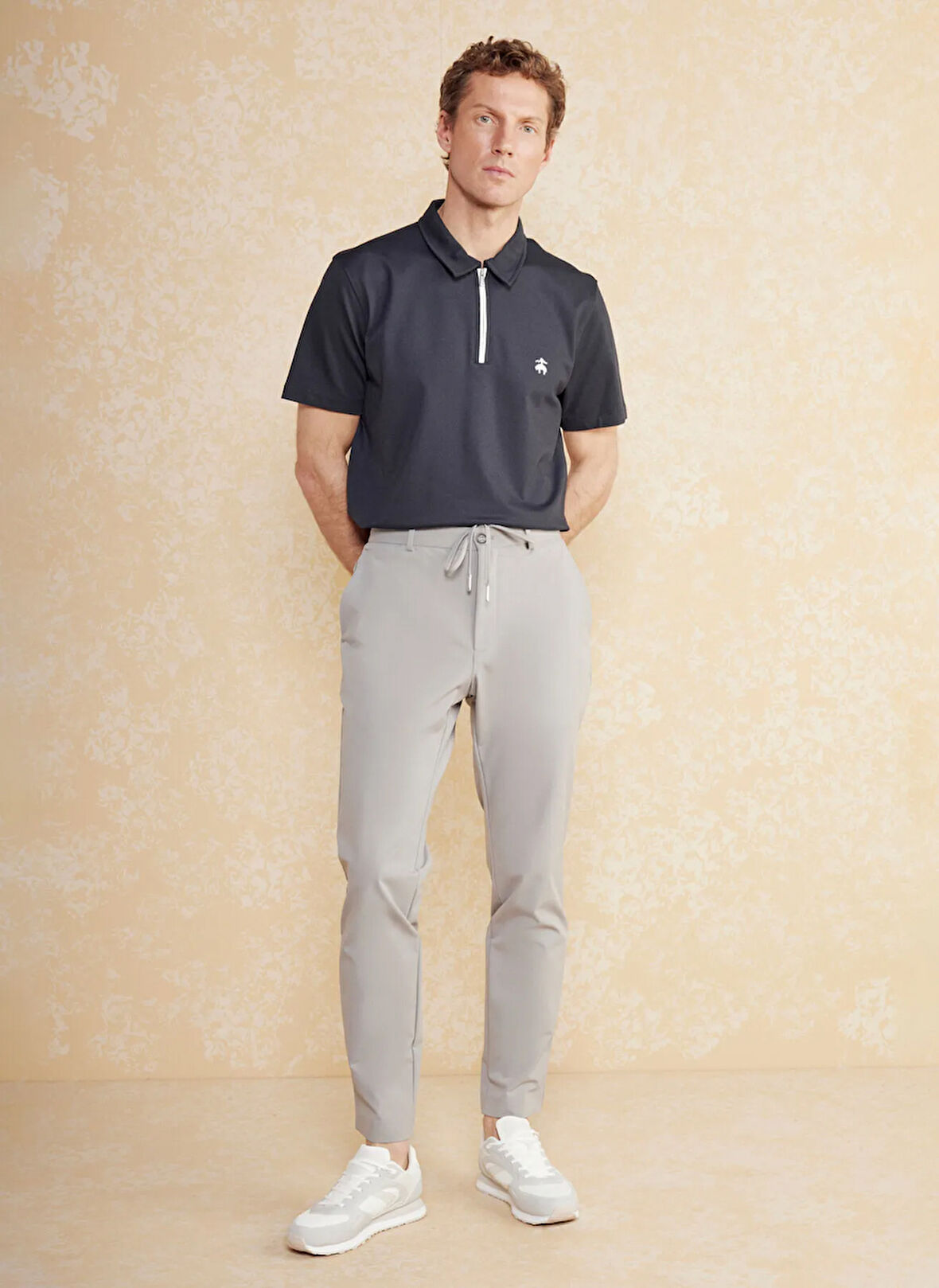 Brooks Brothers Normal Bel Düz Paça Standart Gri Erkek Pantolon BBSS25MPT020