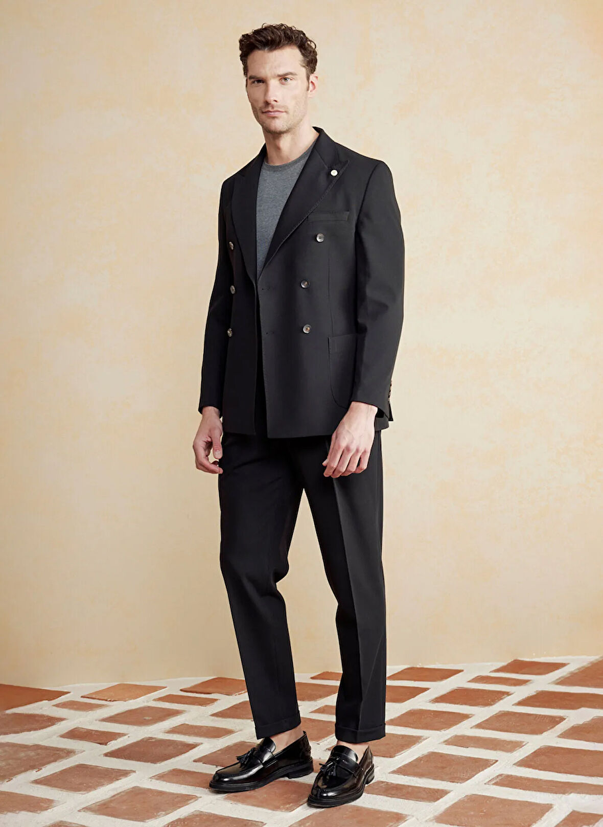 Brooks Brothers Normal Bel Düz Paça Standart Siyah Erkek Pantolon BBSS25MPT018