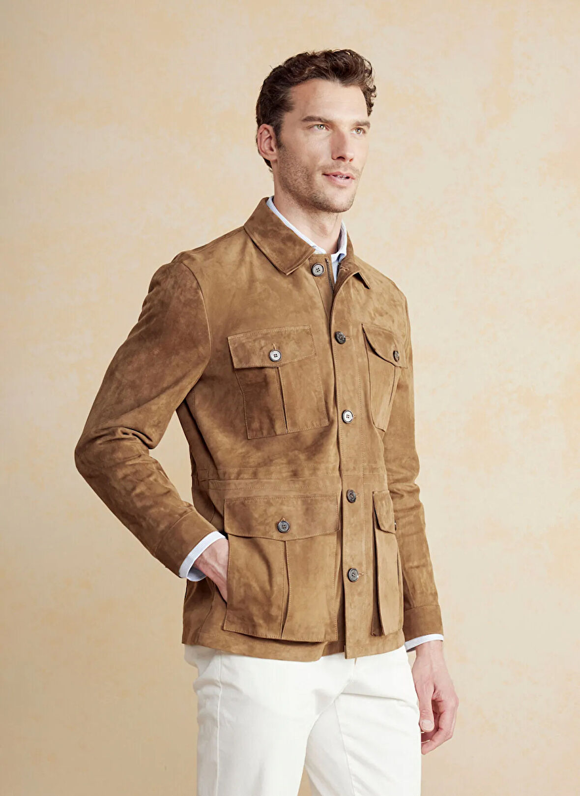 Brooks Brothers Deve Tüyü Erkek Deri Ceket BBSS25MLB001