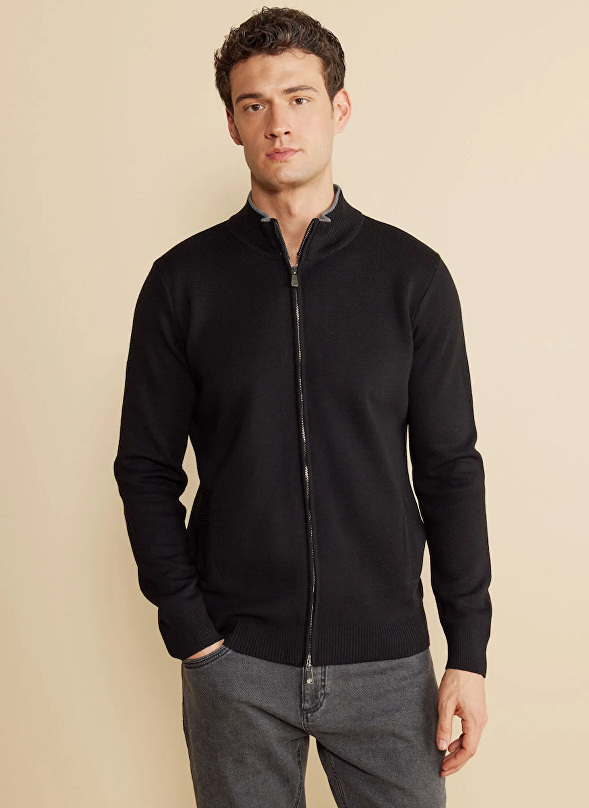 Brooks Brothers Siyah Erkek Hırka BBFW25MKS006