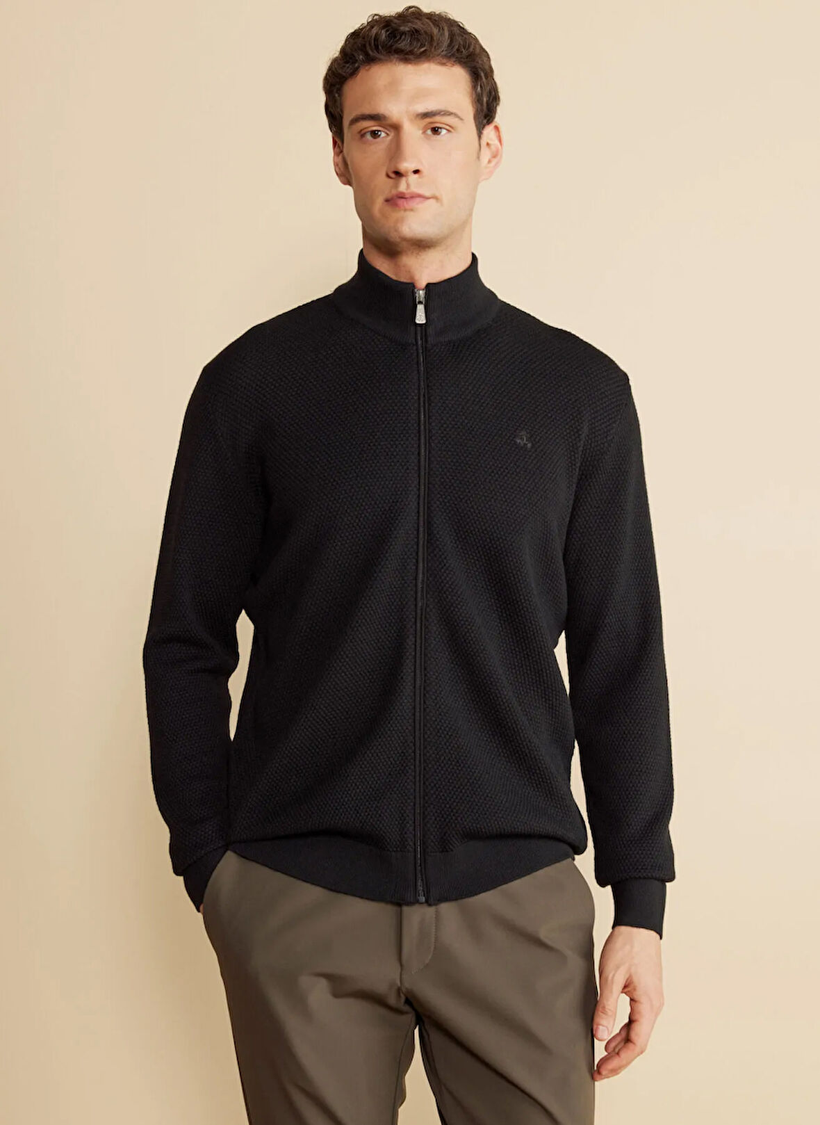 Brooks Brothers Siyah Erkek Hırka BBFW25MKS007