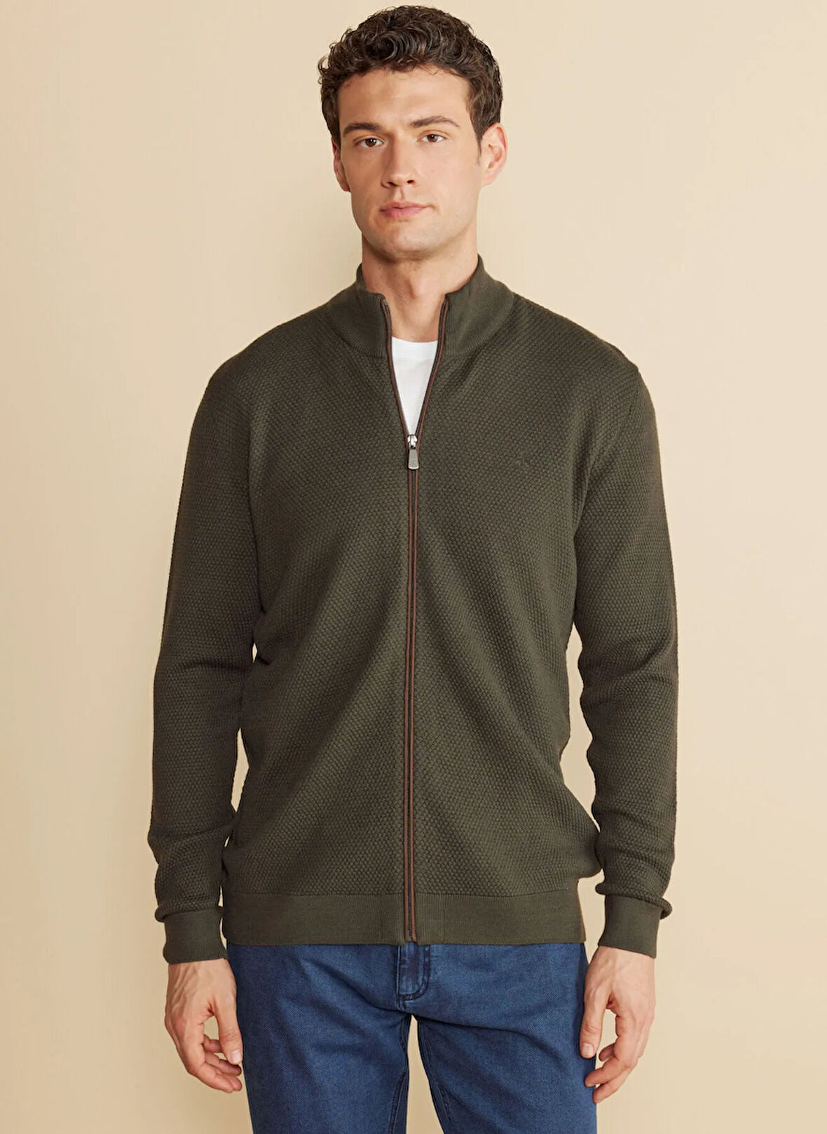 Brooks Brothers Haki Erkek Hırka BBFW25MKS007