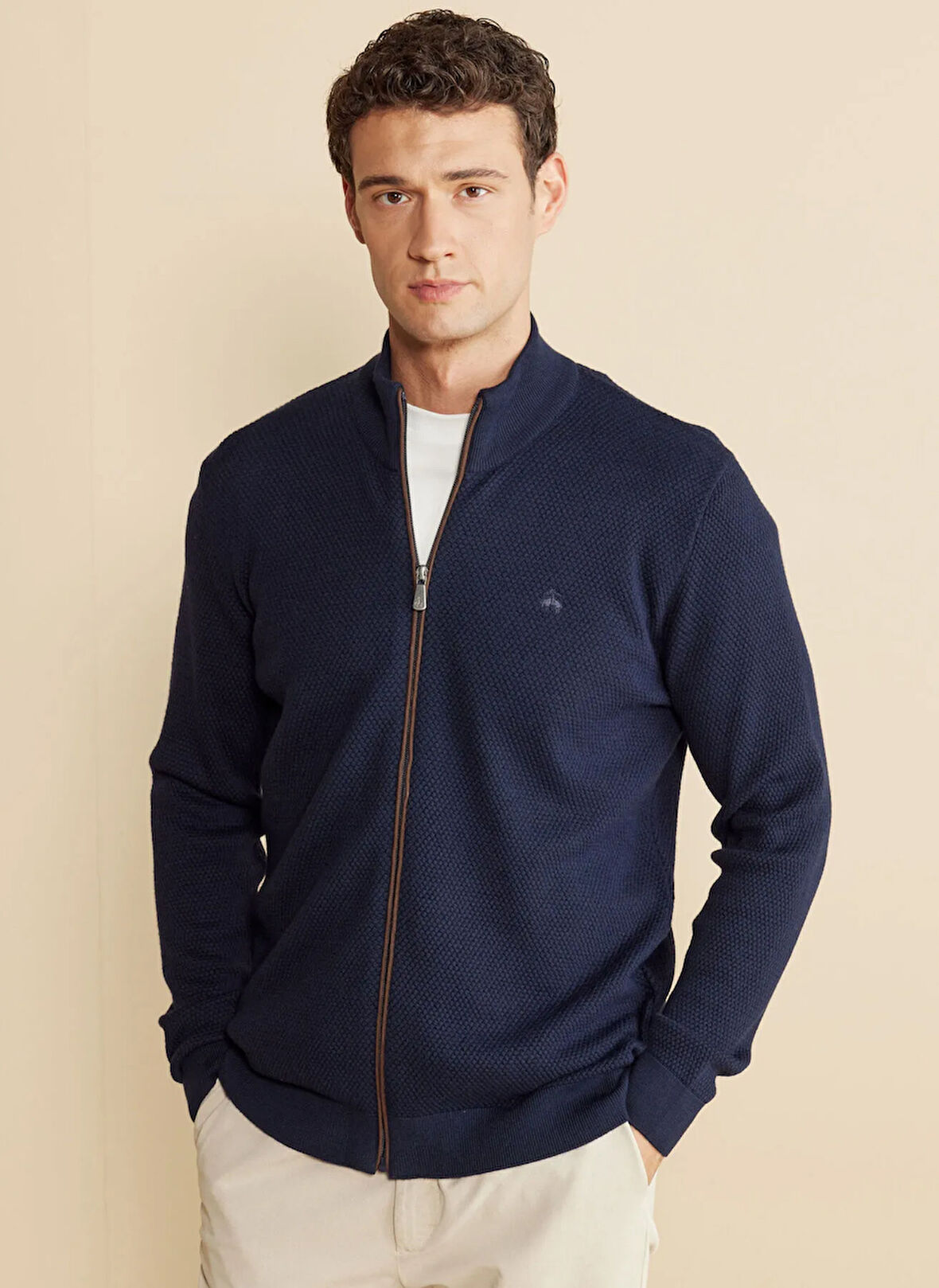 Brooks Brothers Lacivert Erkek Hırka BBFW25MKS007