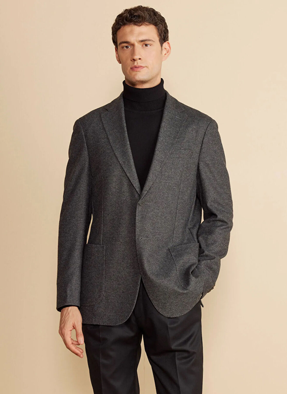 Brooks Brothers Regular Fit Antrasit Erkek Ceket BBFW25MBL013