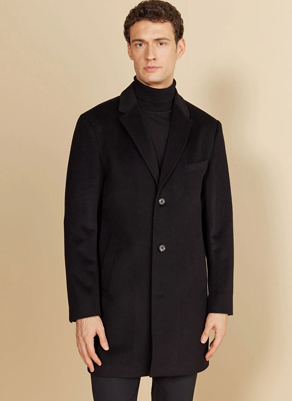 Brooks Brothers Siyah Erkek Palto BBFW25MCB001