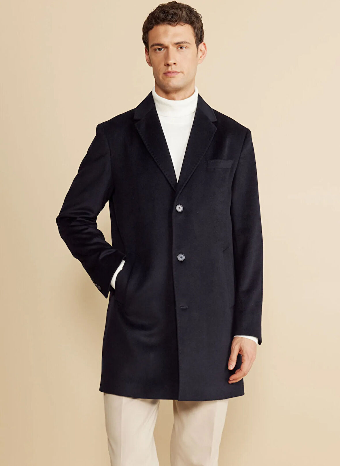 Brooks Brothers Lacivert Erkek Palto BBFW25MCB001