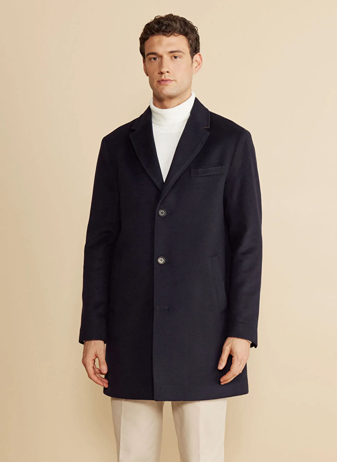 Brooks Brothers Lacivert Erkek Palto BBFW25MCB002