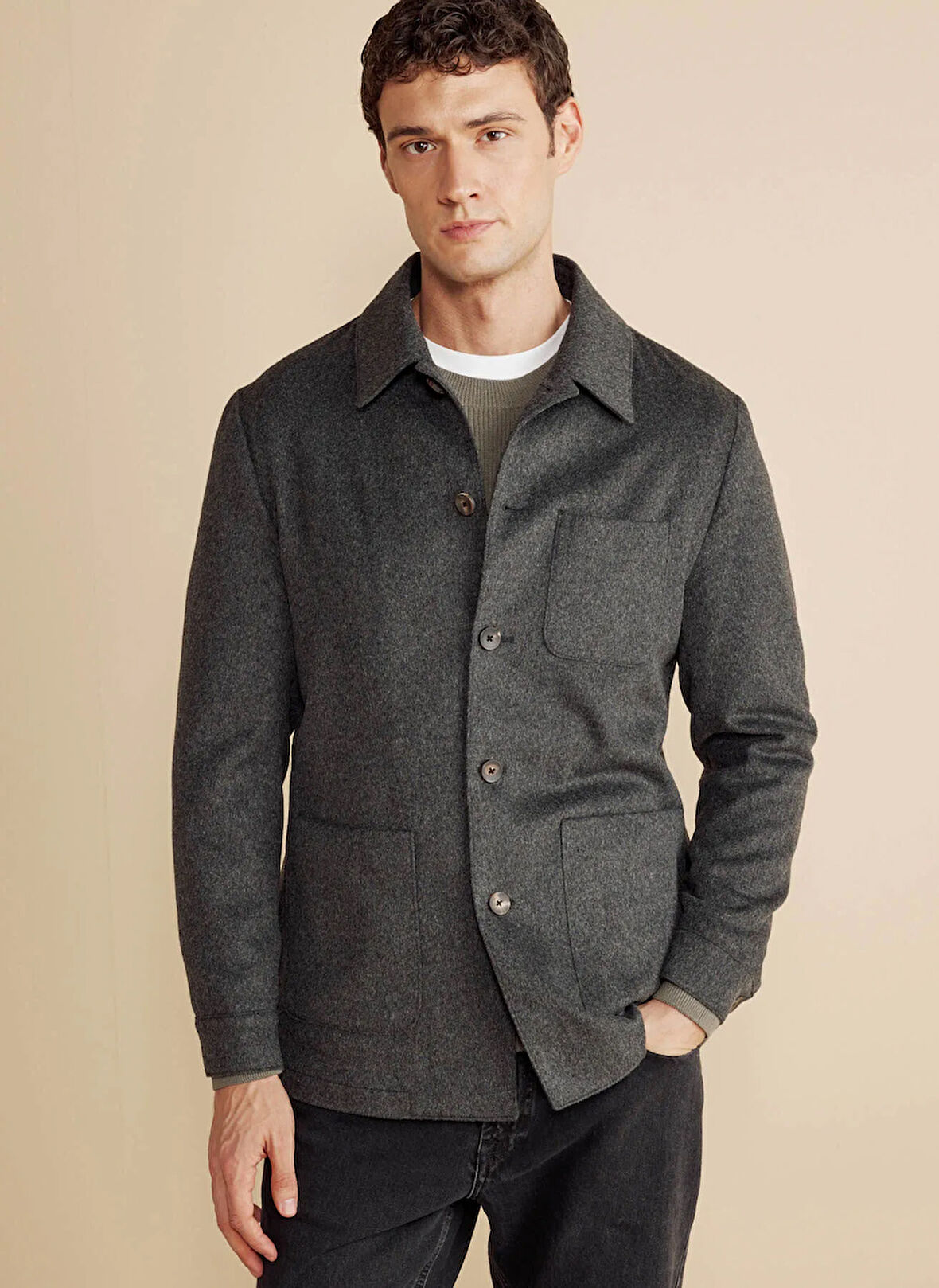 Brooks Brothers Standart Antrasit Erkek Ceket BBFW25MBL004