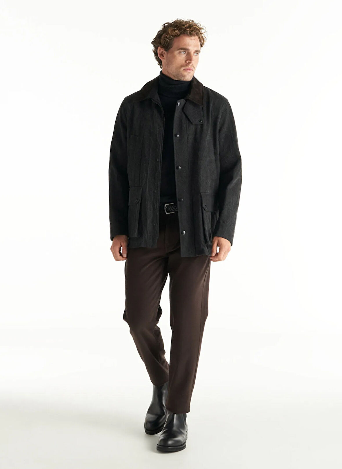 Ted Baker Standart Antrasit Erkek Düz Ceket TBMROW1022