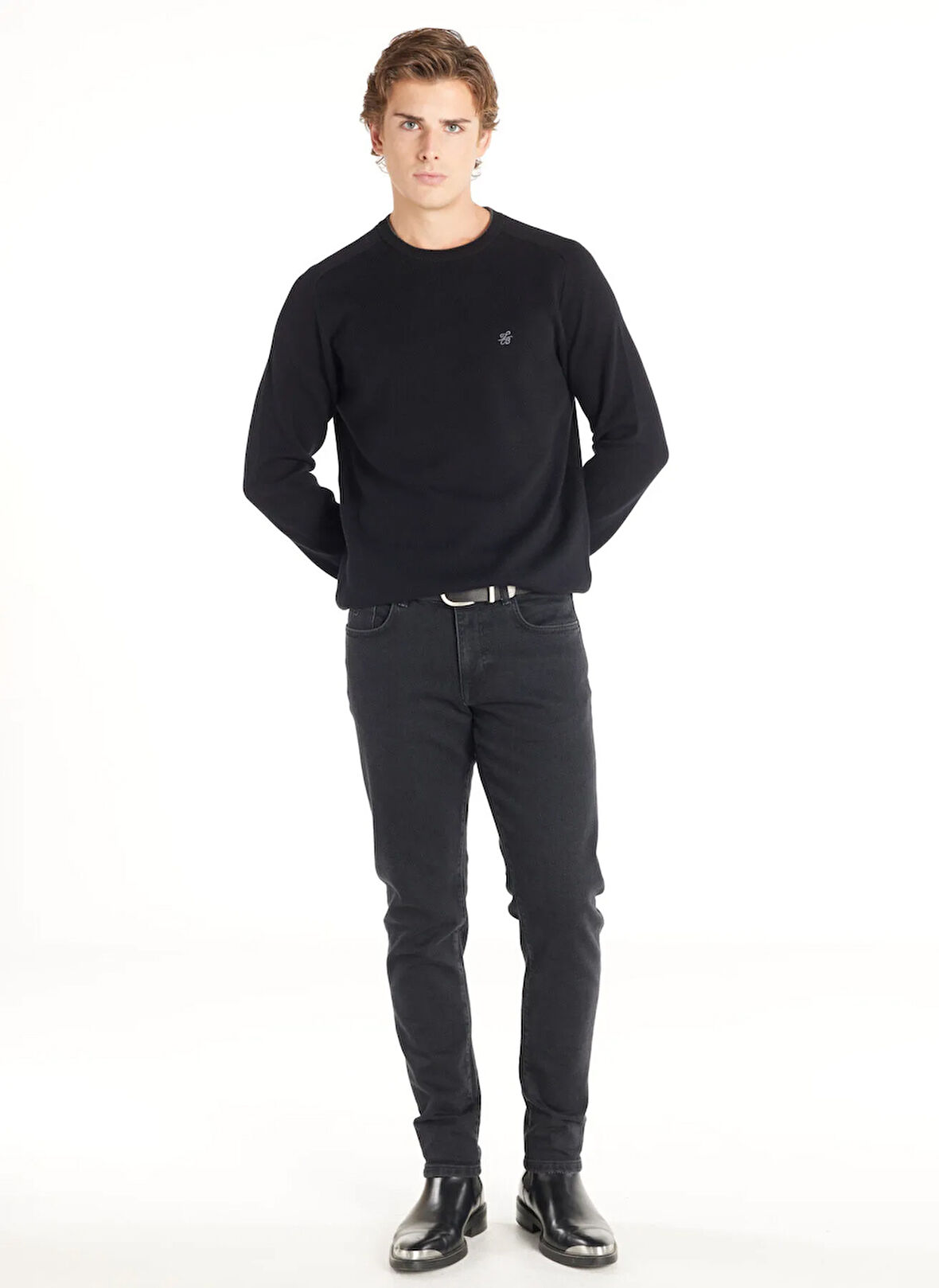 Ted Baker Normal Bel Slim Paça Slim Fit Siyah Erkek Pantolon TBMRDN1002