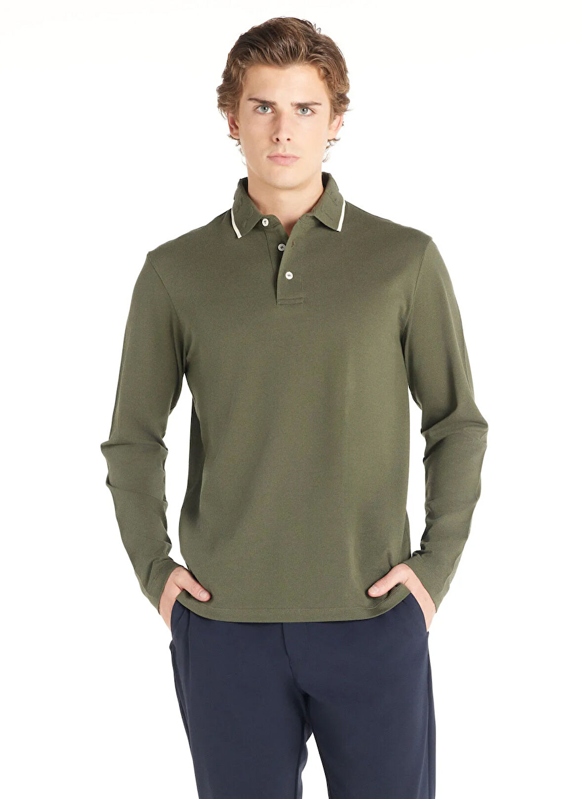 Ted Baker Pike Desenli Yeşil Erkek Polo T-Shirt TBMRTS1008