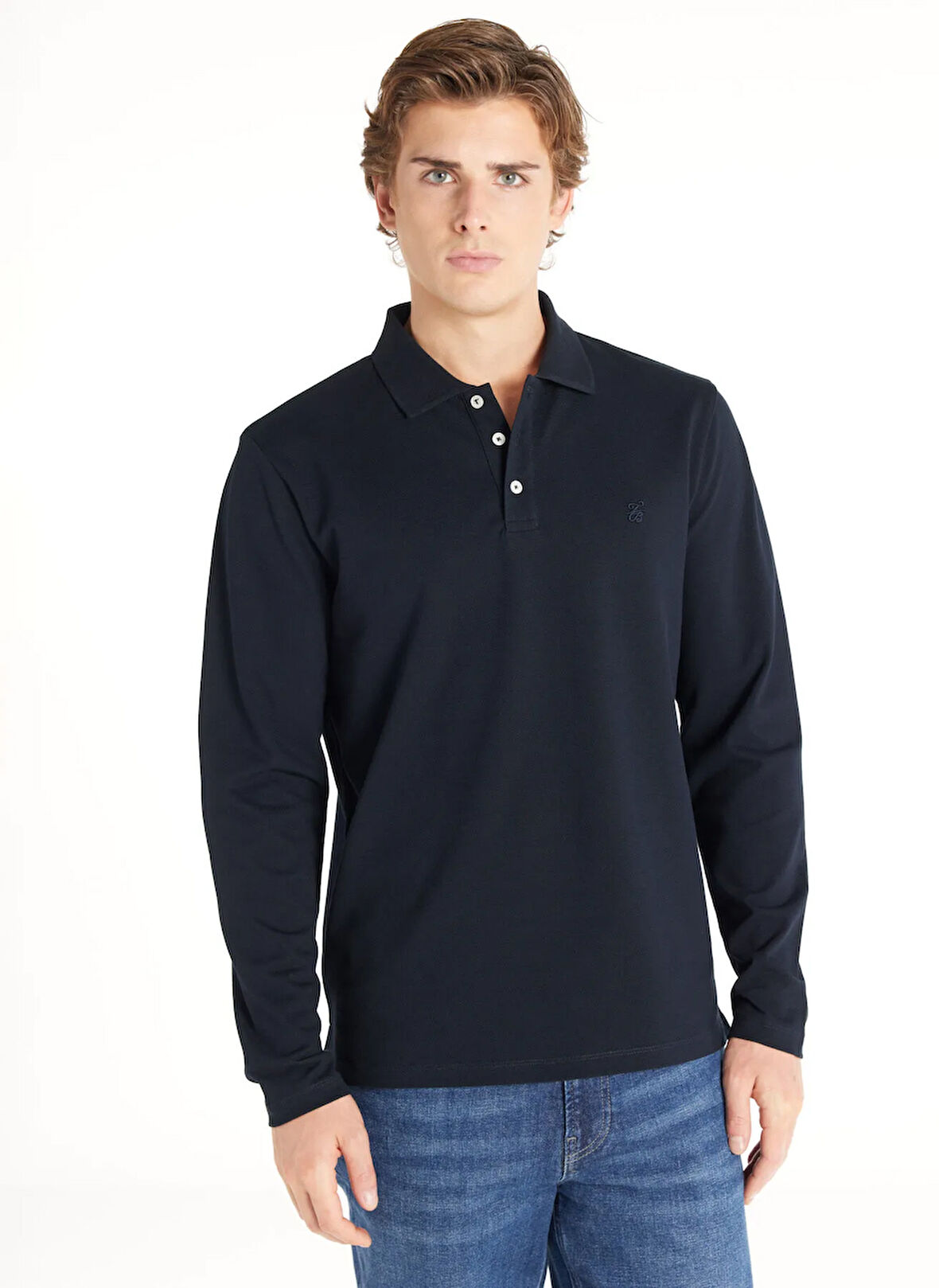 Ted Baker Pike Desenli Lacivert Erkek Polo T-Shirt TBMRTS1022