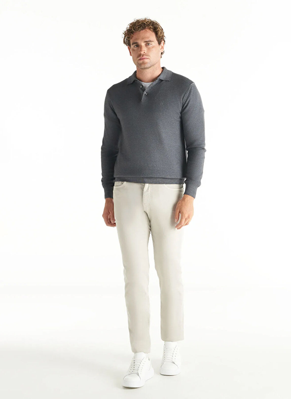 Ted Baker Normal Bel Normal Paça Slim Fit Taş Erkek Pantolon TBMRTR1045