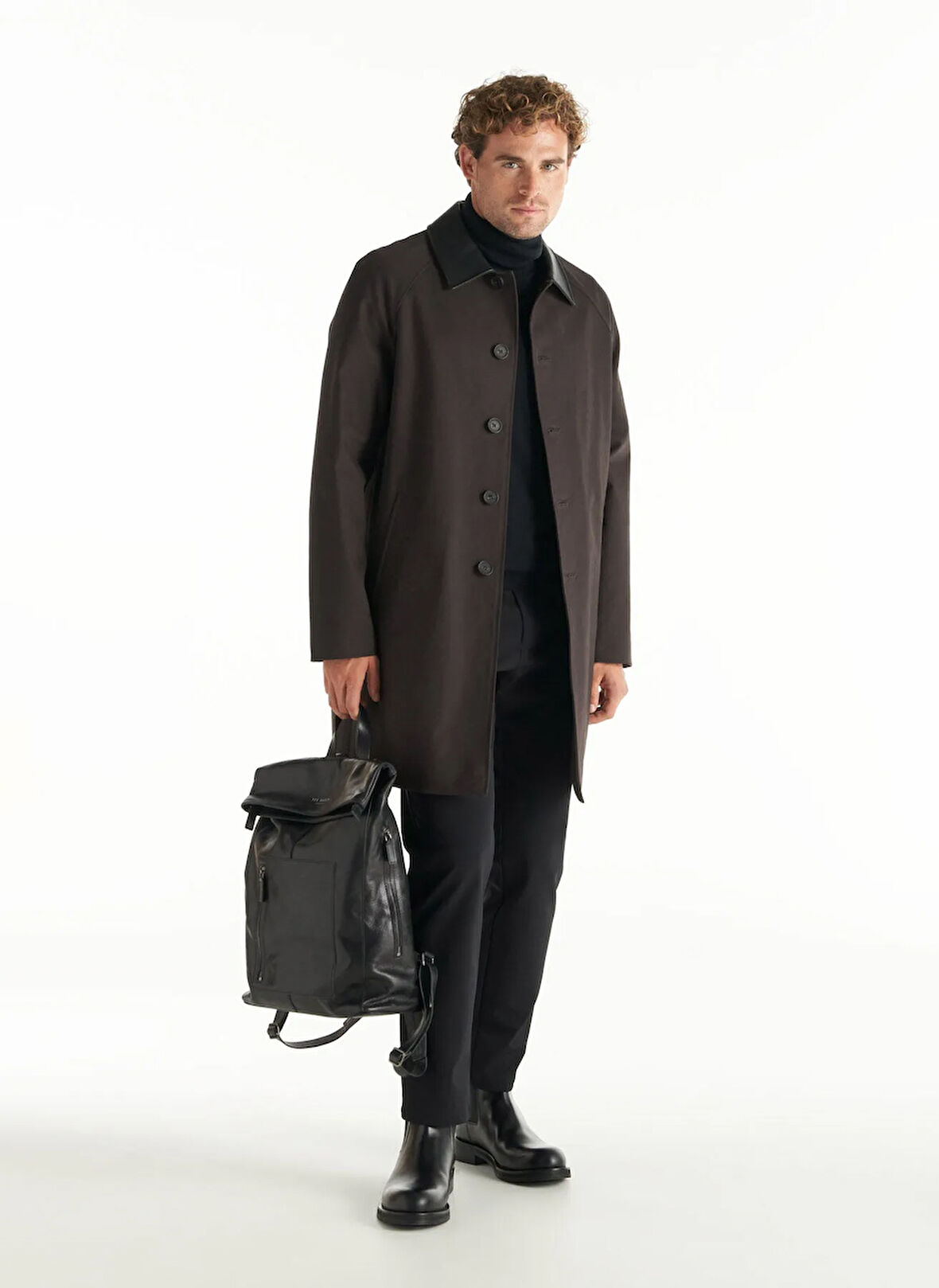 Ted Baker Açık Kahve Erkek Pardösü TBMROW1023