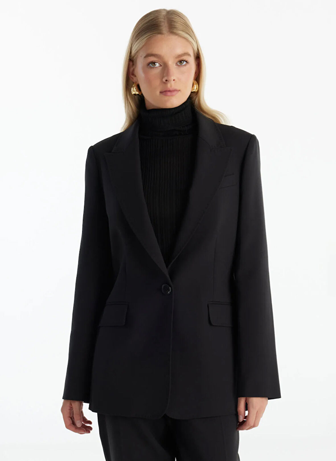 Ted Baker Tailored Fit Siyah Kadın Ceket TBWRJC1016