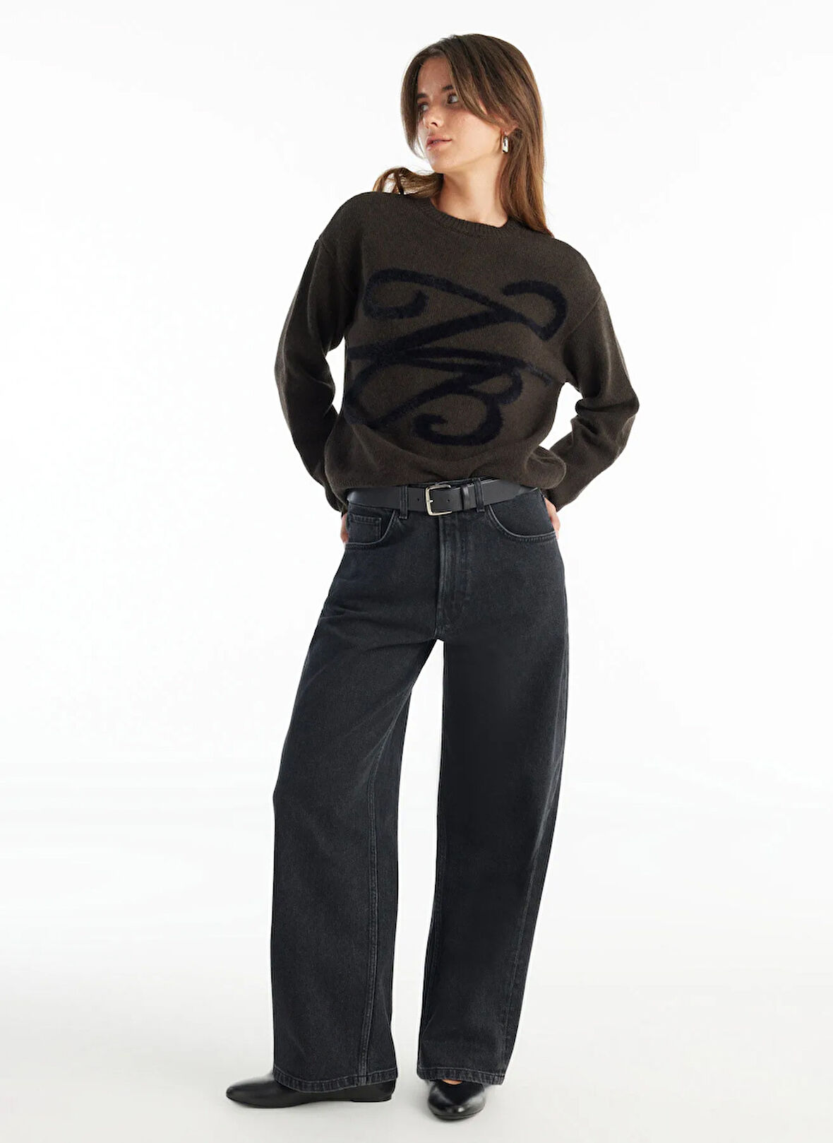 Ted Baker Normal Bel Bol Kesim Siyah Kadın Pantolon TBWRDN1035-1