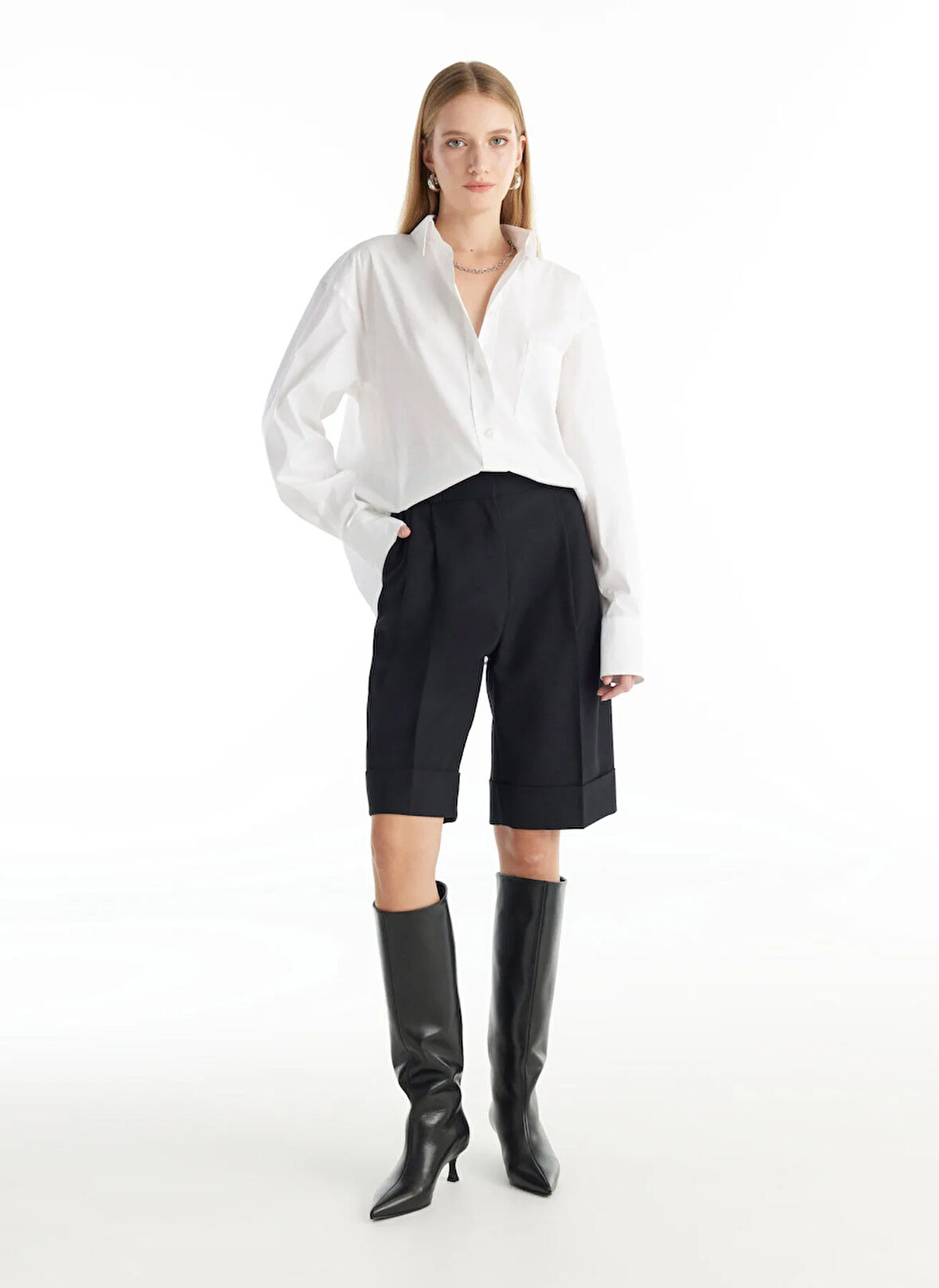 Ted Baker Orta Bel Rahat Siyah Kadın Şort TBWRTR1042