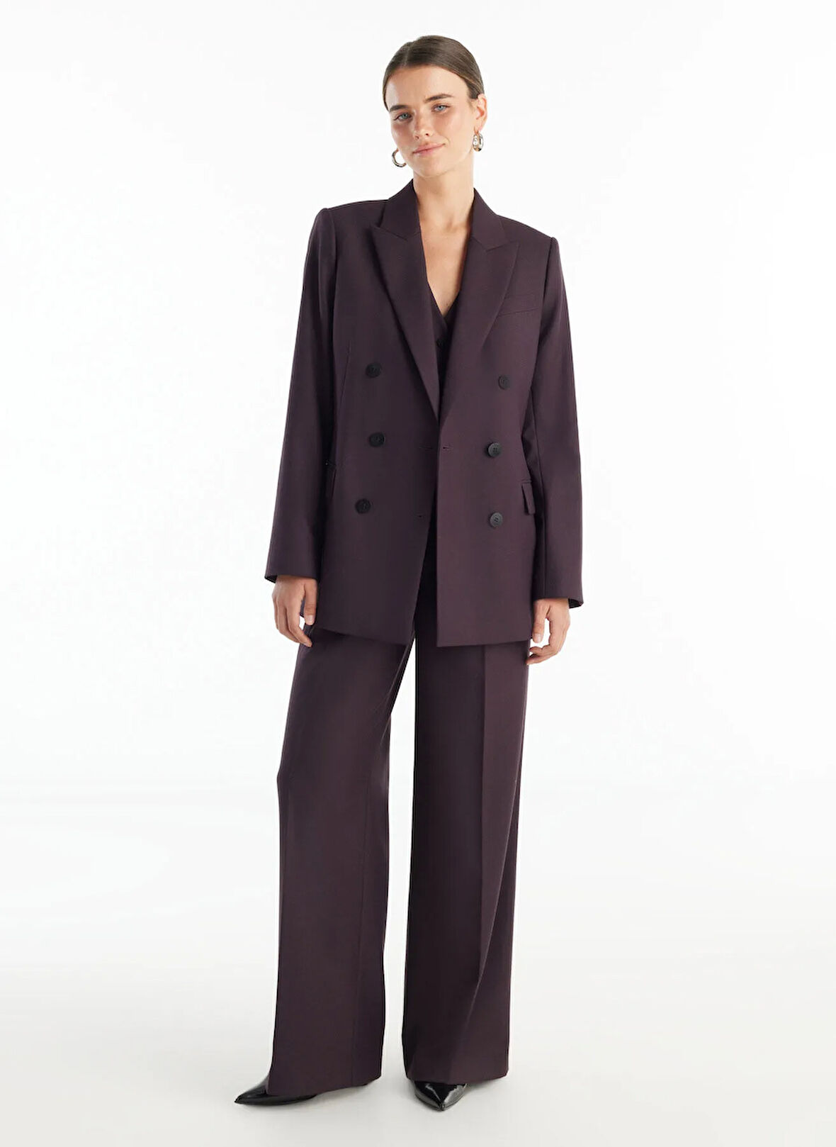 Ted Baker Orta Bel Rahat Bordo Kadın Pantolon TBWRTR1001-5