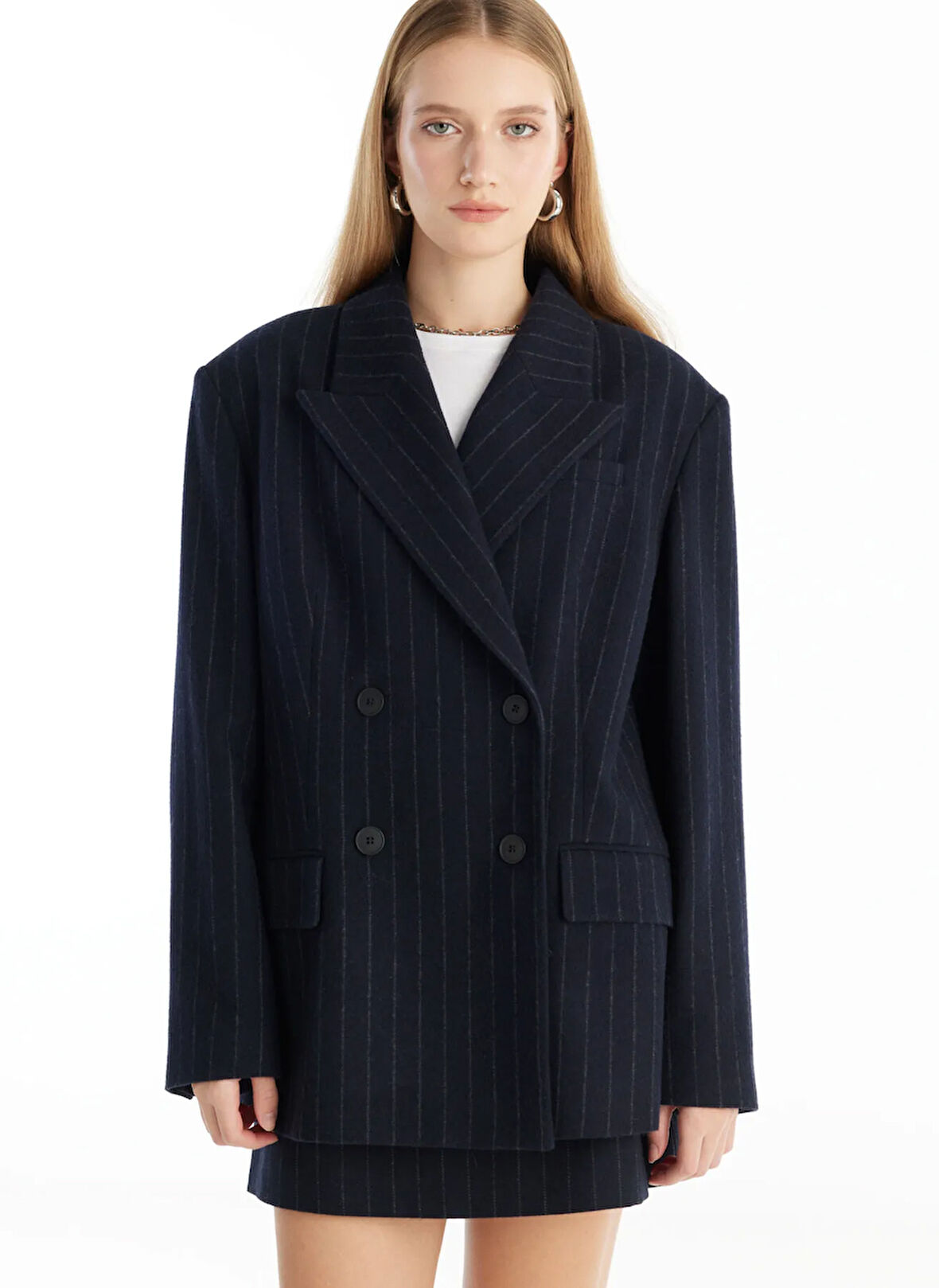 Ted Baker Oversized Lacivert Kadın Ceket TBWRJC1017-1