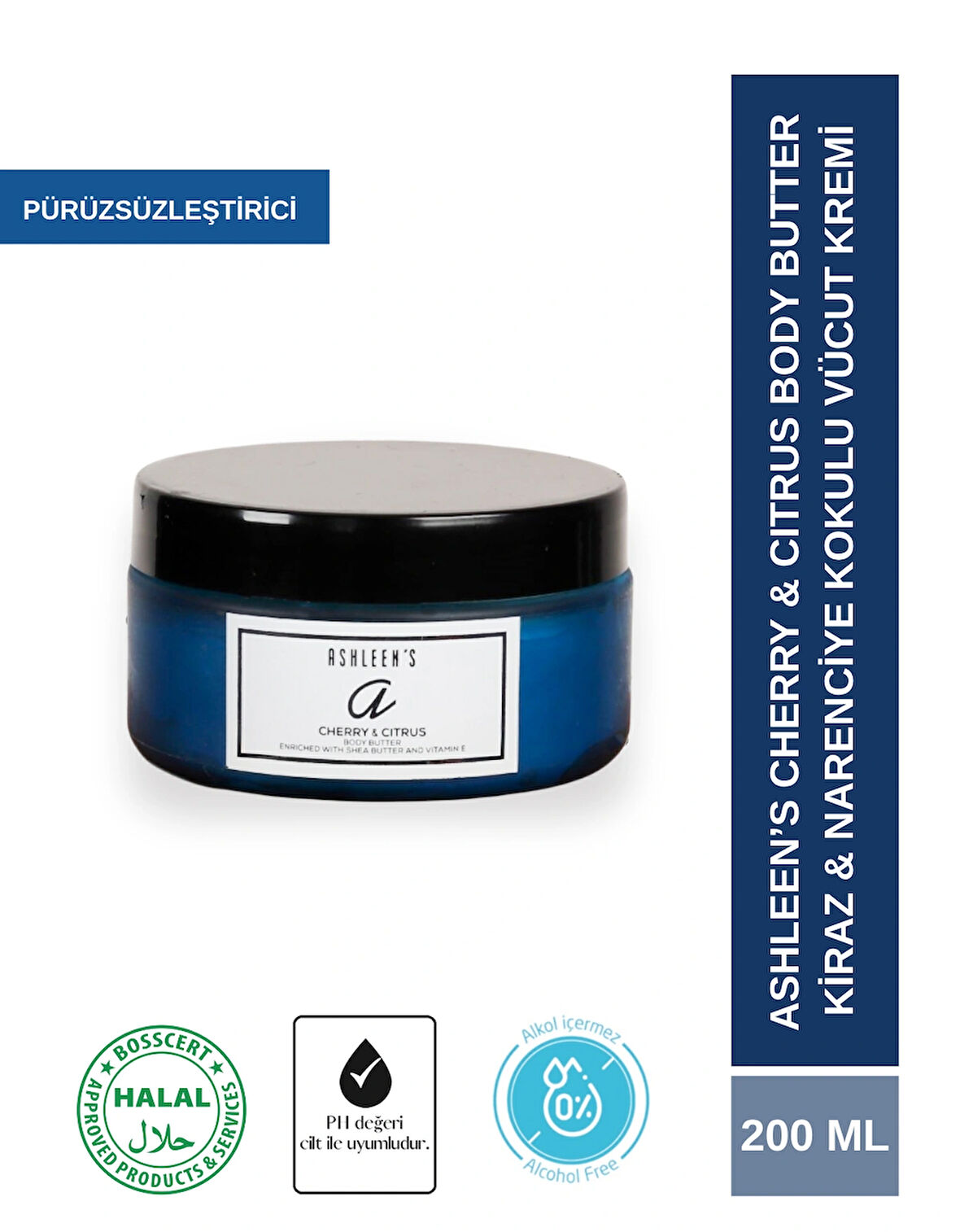 CHEERY & CITRUS Kiraz Çiçeği ve Narenciye Kokulu Pürüzsüzleştirici Vücut Kremi BODY BUTTER