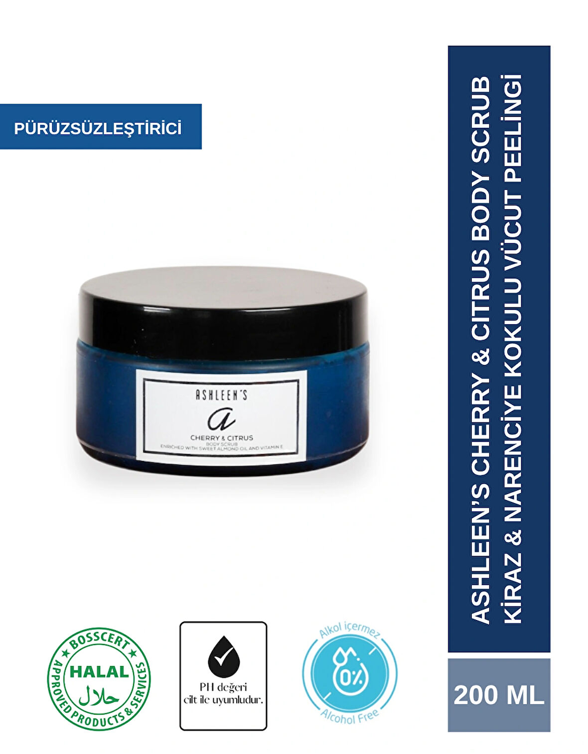 CHERRY & CITRUS Kiraz Çiçeği ve Narenciye Kokulu Pürüzsüzleştirici Vücut Peeling BODY SCRUB