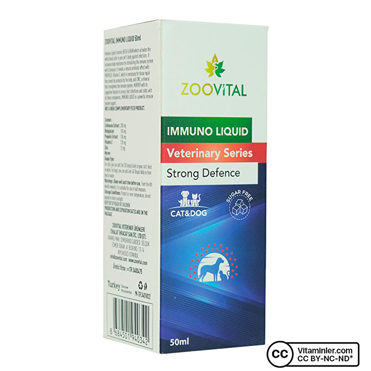 Zoovital Immuno Liquid For Cats and Dogs 50 mL - AROMASIZ
