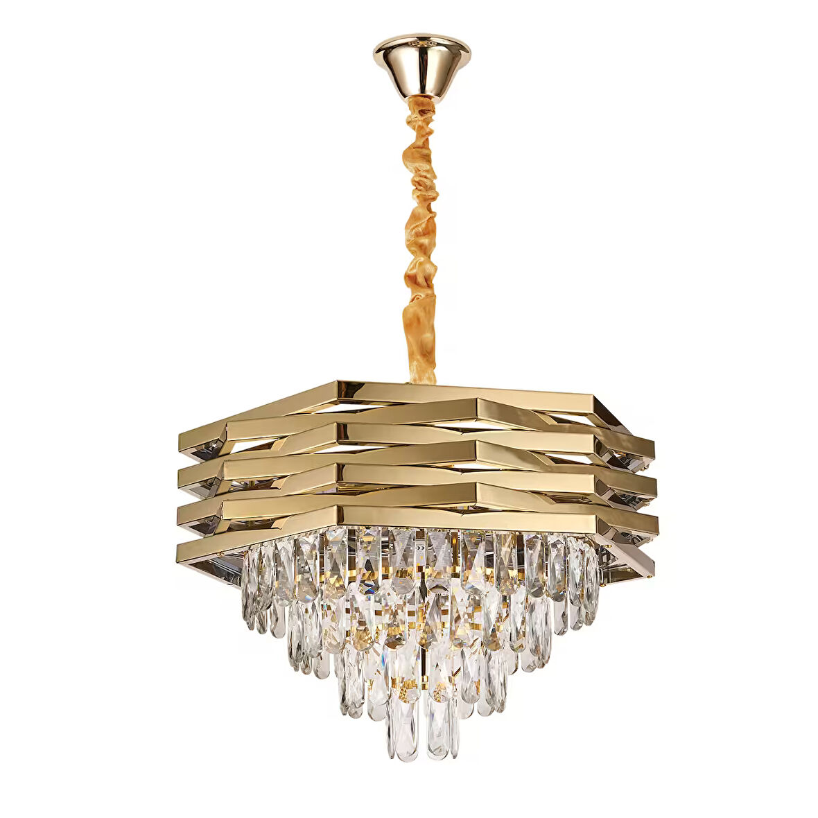 Corde 50'Lik Gold Kaplamalı Kristal Avize