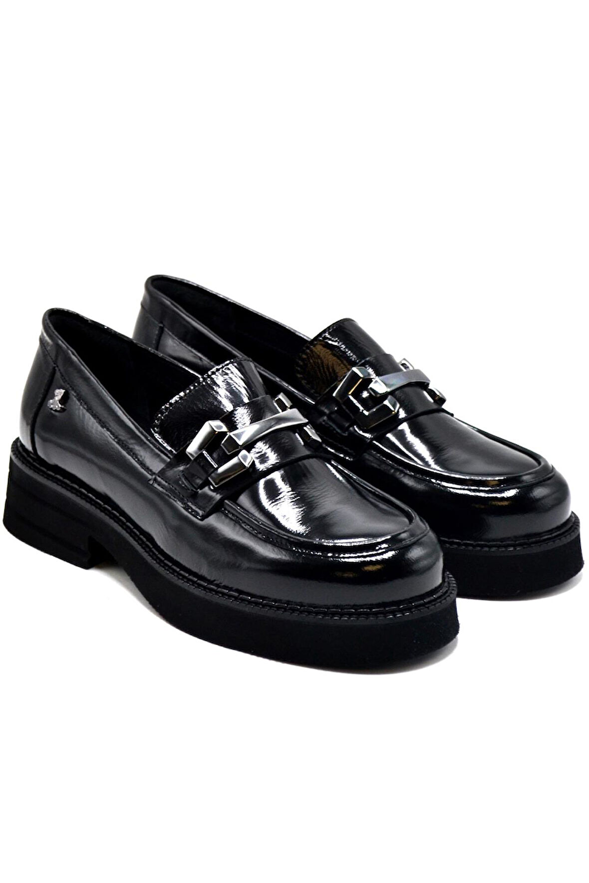 Venüs 2451352k Kadın Deri Tokalı Ayakkabı - Siyah Rugan - 36