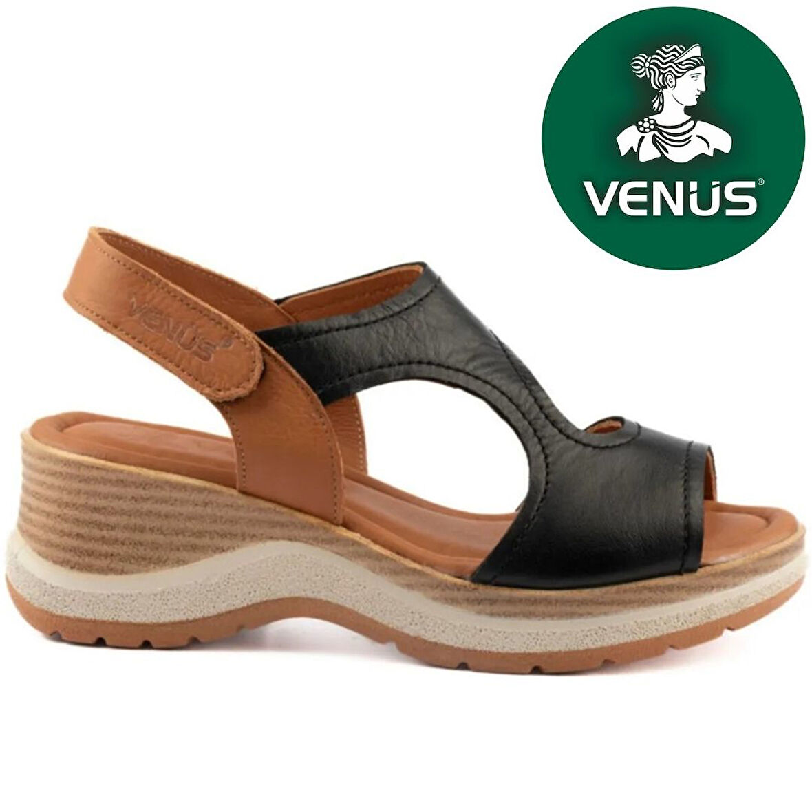 Venüs Noble Hakiki Deri Comfort Ortopedik Kadın Sandalet