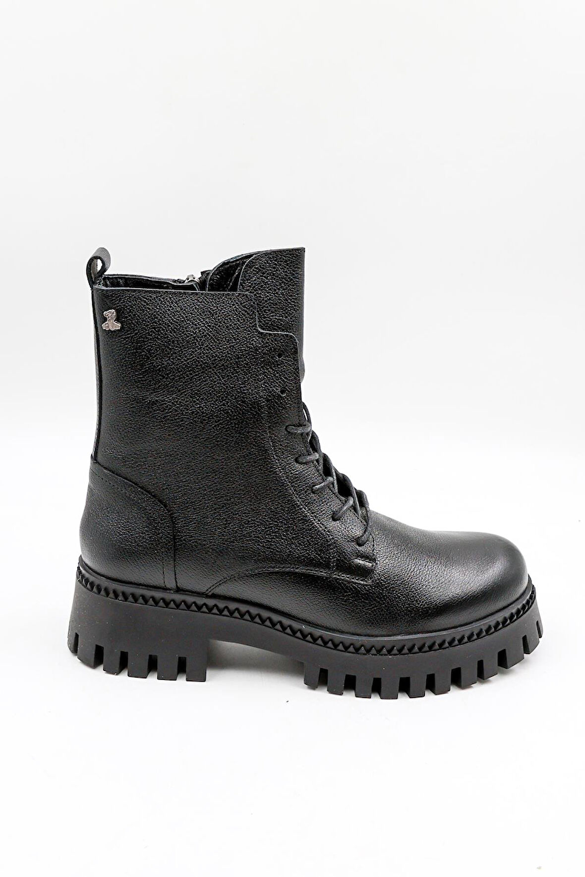 Venüs Kadın Hakiki Deri Bağcıklı Postal Bot 2251811K - Siyah - 36