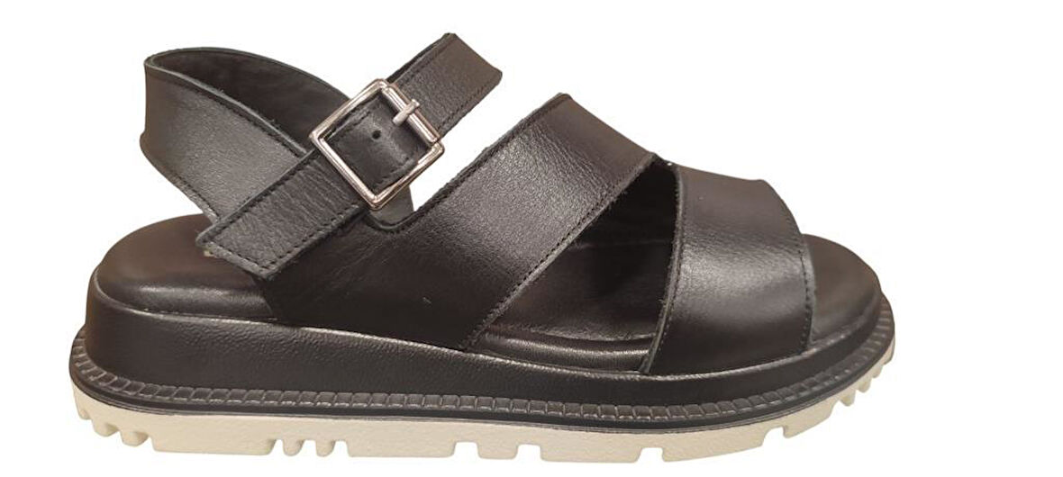 VENÜS 25470015Y KALIN TABAN ORTOPEDİK DERİ KADIN SANDALET