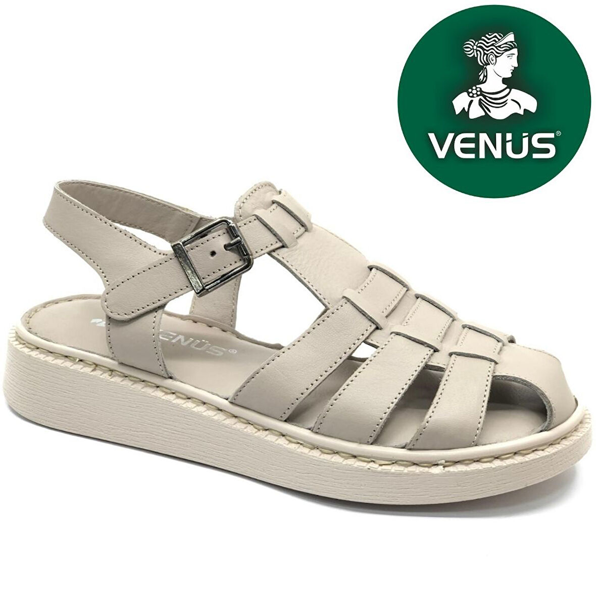 Venüs Yavanna Hakiki Deri Comfort Ortopedik Kadın Sandalet