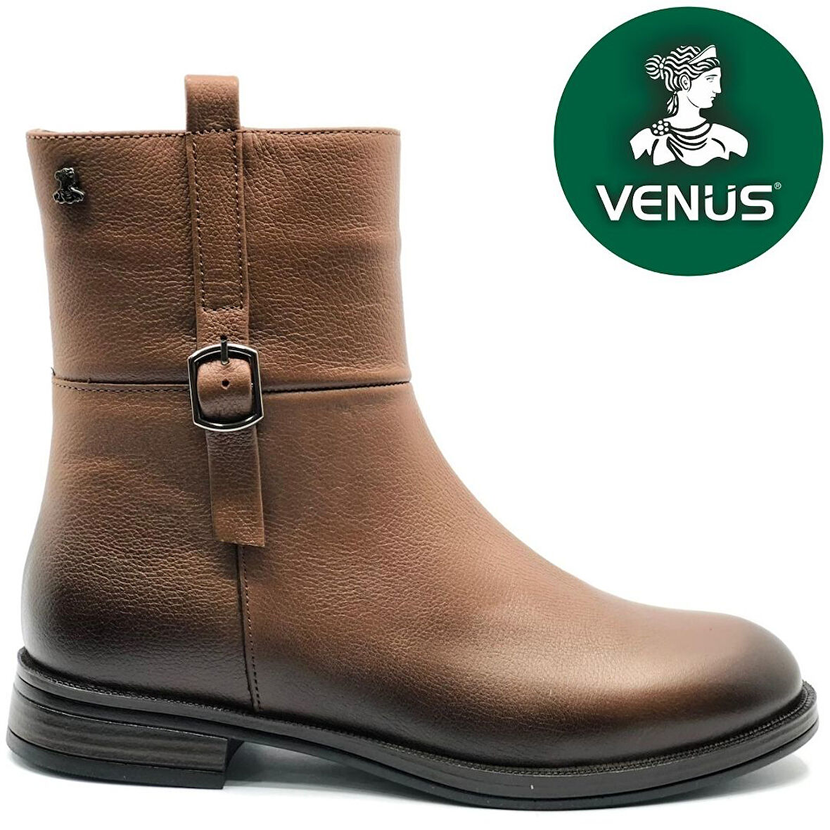 Venüs Harmany Hakiki Deri Düz Kaymaz Taban Ortopedik Kadın Bot