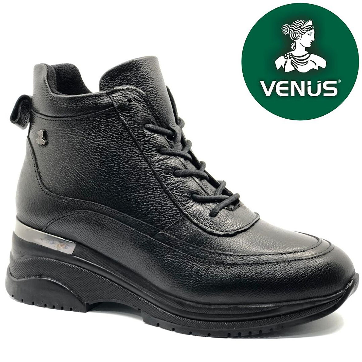 Venüs Rıbes Hakiki Deri Kaymaz Dolgu Taban Ortopedik Kadın Bot