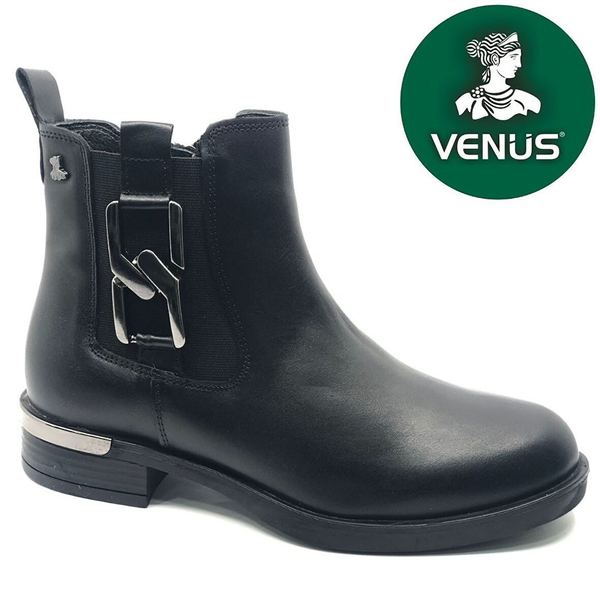 Venüs Apricus Hakiki Deri Düz Kaymaz Taban Ortopedik Kadın Bot