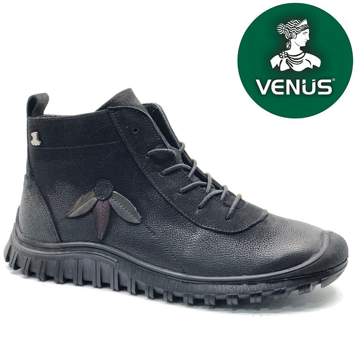 Venüs Punka Hakiki Deri Kaymaz Taban Ortopedik Kadın Bot