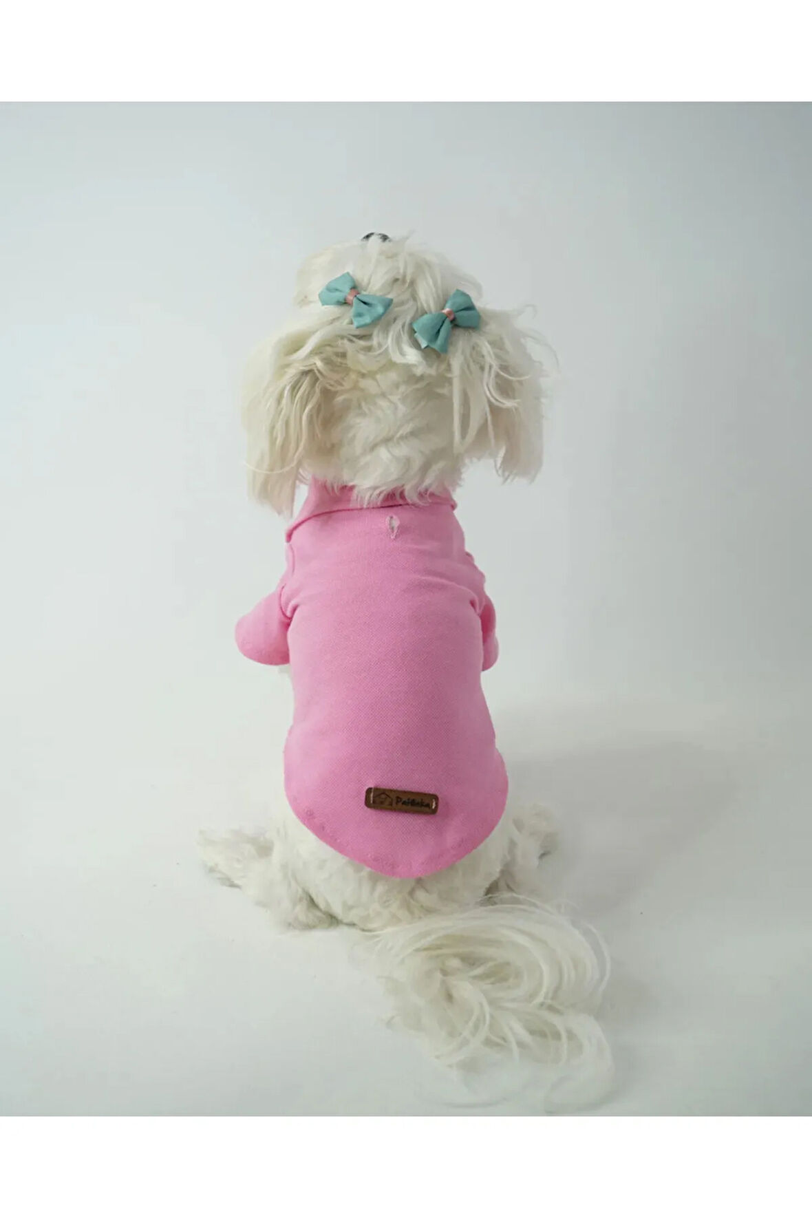 Patilinka Kedi Köpek Yazlık Kıyafet – Pembe Polo Yaka Tişört