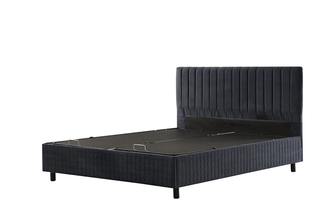 Safir Bazalı Karyola - Antrasit 90x190