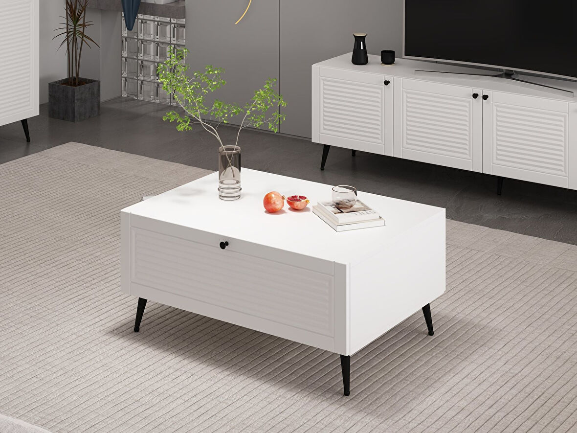 Minar Kale Orta Sehpa Pandora Beyaz/Beyaz