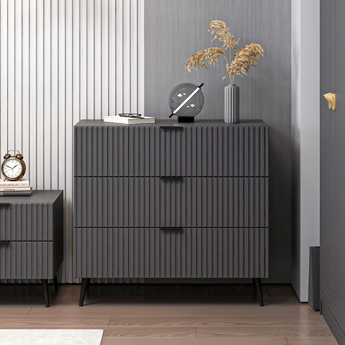 Minar Kale Şifonyer Plus Antrasit/Antrasit