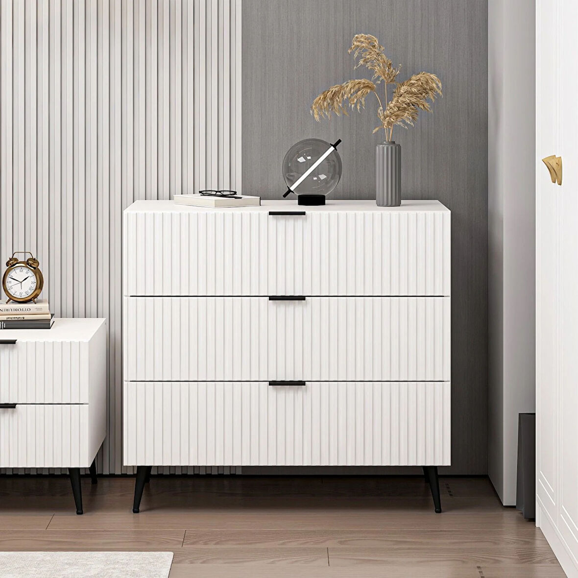 Minar Kale Şifonyer Plus Beyaz/Beyaz