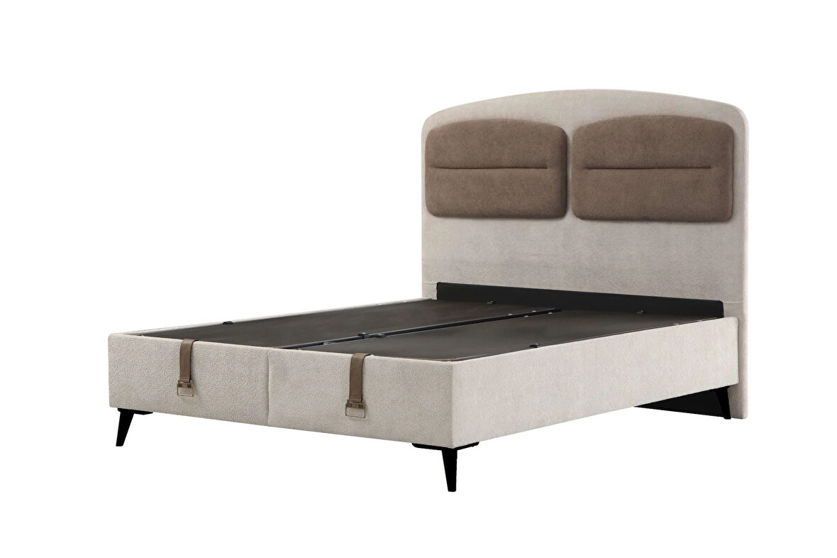 Retro Baza Başlık - Siyah Ayak-Coco03 -Yastık Coco11 160x200