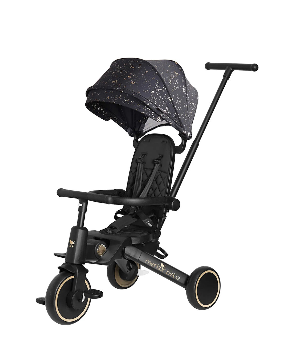 Merkür Bebe Hawk Üç Tekerlekli Bebek ve Çocuk Bisikleti Premium Gold