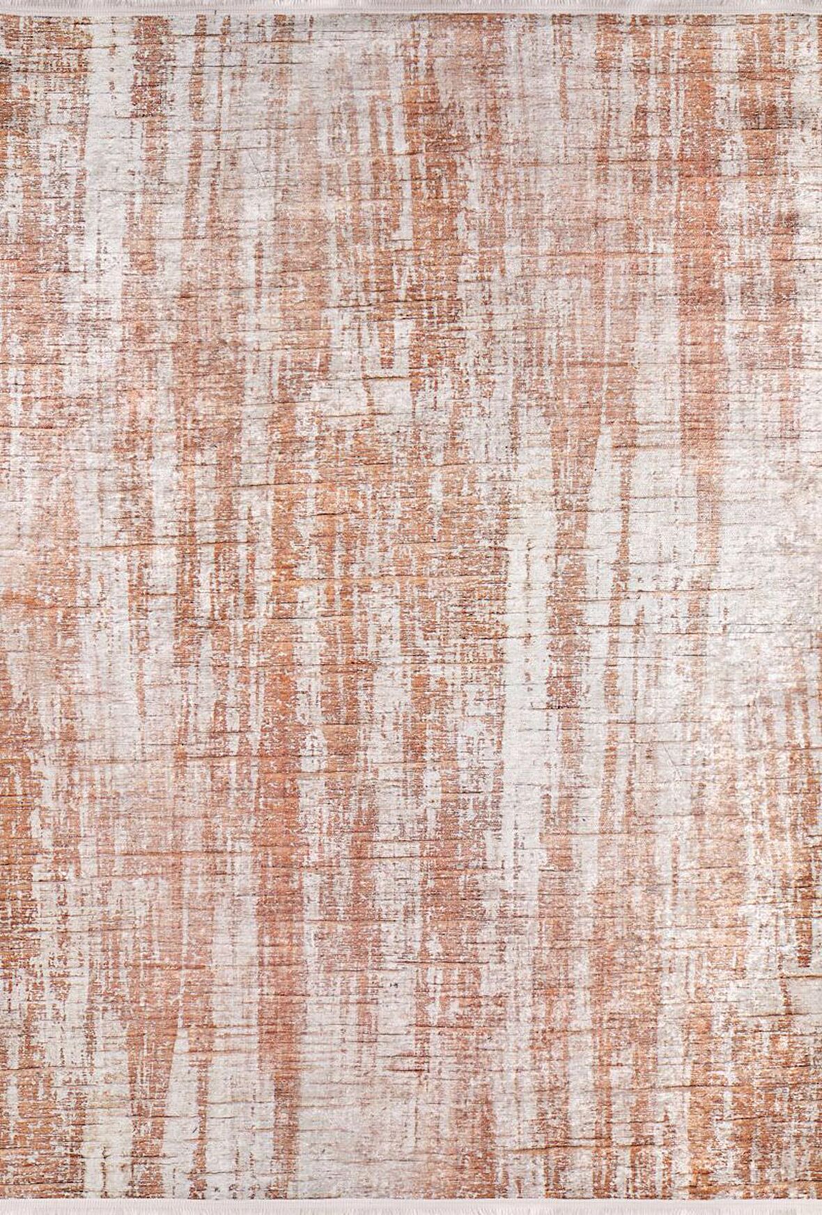 Modern Turuncu Dijital Baskı Hipoalerjenik Kaymaz Taban Halı Yolluk HA168 