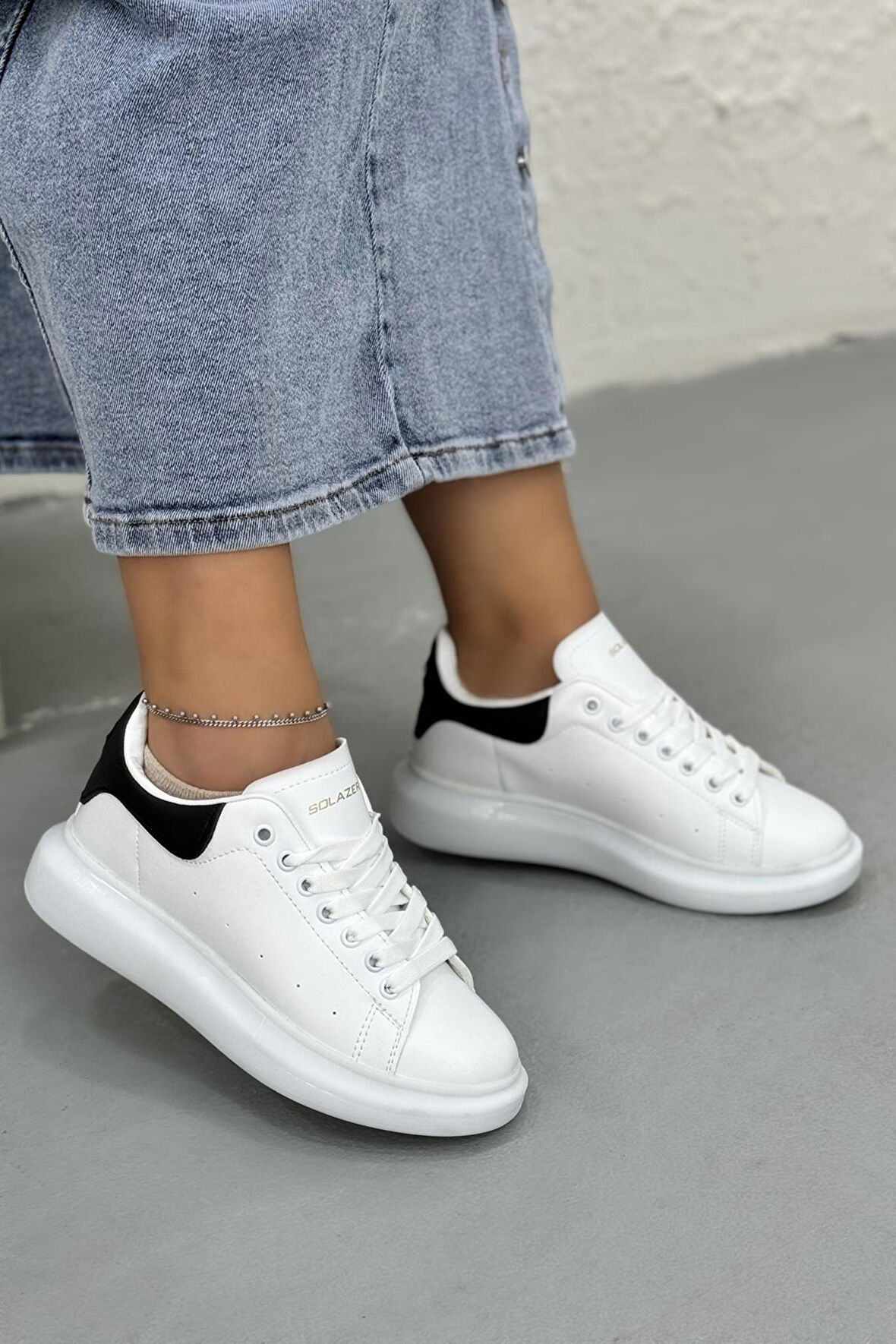 Kadın Ortopedik Şeffaf Taban Cilt Sneaker Günlük Spor Ayakkabı 032