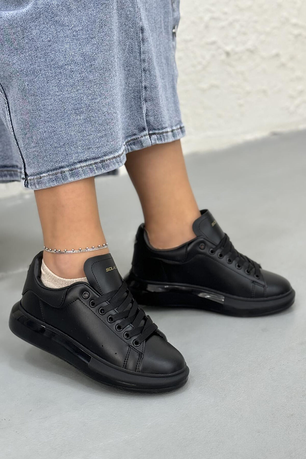 Kadın Ortopedik Şeffaf Taban Cilt Sneaker Günlük Spor Ayakkabı 032